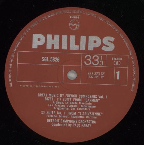 Various-Classical & Orchestral Great Music By French Composers Volume 1 vinyl LP album (LP record) UK VAFLPGR875260