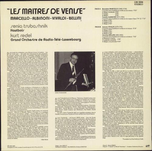 Various-Classical & Orchestral Les Ma�tres De Venise vinyl LP album (LP record) French VAFLPLE793720