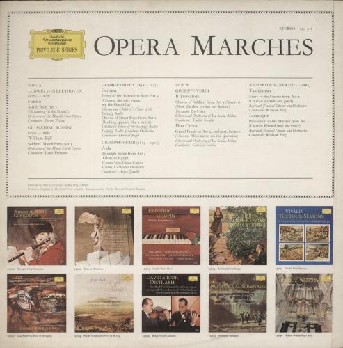 Various-Classical & Orchestral Opera Marches vinyl LP album (LP record) German VAFLPOP892122