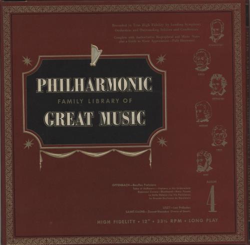 Various-Classical & Orchestral Philharmonic Family Library Of Great Music Album 4 Vinyl Box Set US VAFVXPH752275