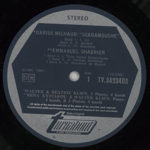 Various-Classical & Orchestral Scaramouche / Trois Valses Romantiques / "Dolly" Suite / "Mother Goose" Suite vinyl LP album (LP record) UK VAFLPSC863170