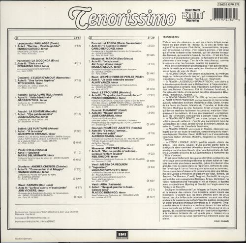 Various-Classical & Orchestral Tenorissimo vinyl LP album (LP record) German VAFLPTE778349