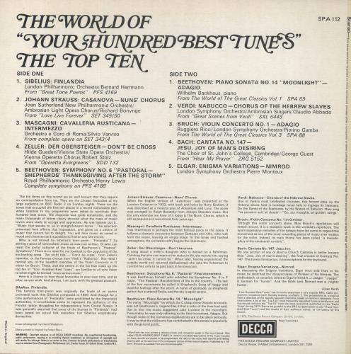 Various-Classical & Orchestral The World Of 'Your Hundred Best Tunes' - The Top Ten vinyl LP album (LP record) UK VAFLPTH670155