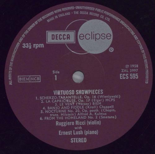Various-Classical & Orchestral Virtuoso Showpieces vinyl LP album (LP record) UK VAFLPVI826117