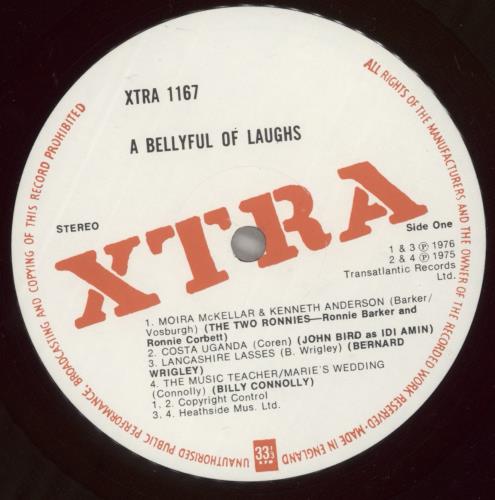 Various-Comedy A Bellyful Of Laughs vinyl LP album (LP record) UK V/CLPAB877084