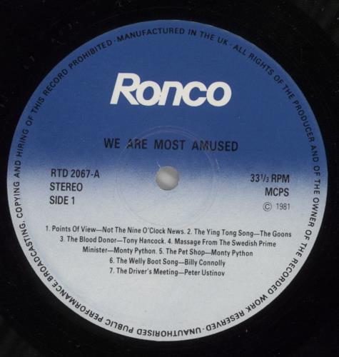 Various-Comedy We Are Most Amused 2-LP vinyl record set (Double LP Album) UK V/C2LWE495506