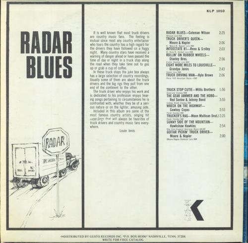 Various-Country Radar Blues vinyl LP album (LP record) US CVALPRA794064