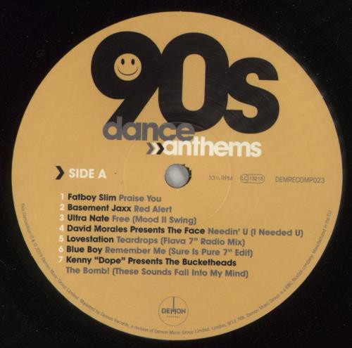 Various-Dance 90s Dance Anthems 2-LP vinyl record set (Double LP Album) UK D.V2LSD869955