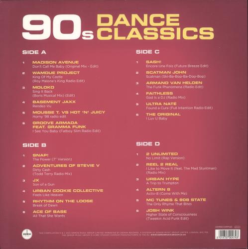 Various-Dance 90s Dance Classics 2-LP vinyl record set (Double LP Album) UK D.V2LSD869956
