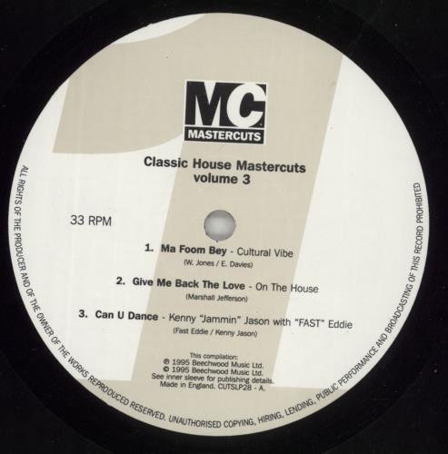 Various-Dance Classic House Mastercuts Volume 3 2-LP vinyl record set (Double LP Album) UK D.V2LCL867268