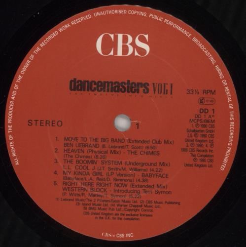 Various-Dance Dancemasters Vol. 1 2-LP vinyl record set (Double LP Album) UK D.V2LDA770953