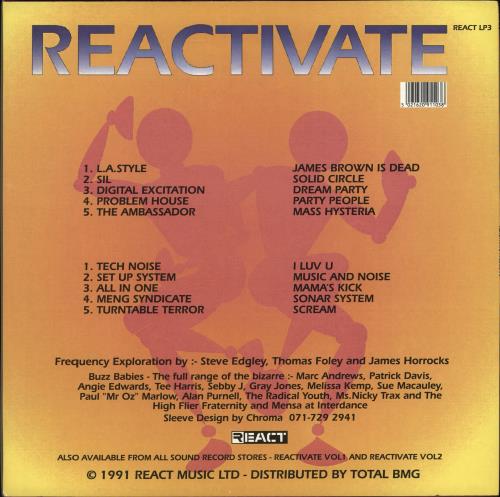 Various-Dance Reactivate Volume 3 vinyl LP album (LP record) UK D.VLPRE706238