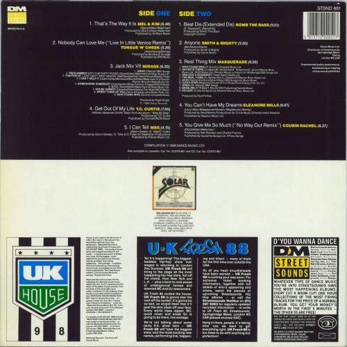 Various-Dance Streetsounds 88-1 vinyl LP album (LP record) UK D.VLPST790360