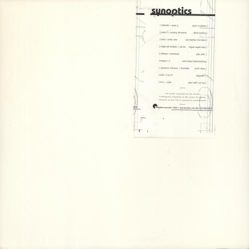 Various-Dance Synoptics A Reflective Compilation 2-LP vinyl record set (Double LP Album) US D.V2LSY882292