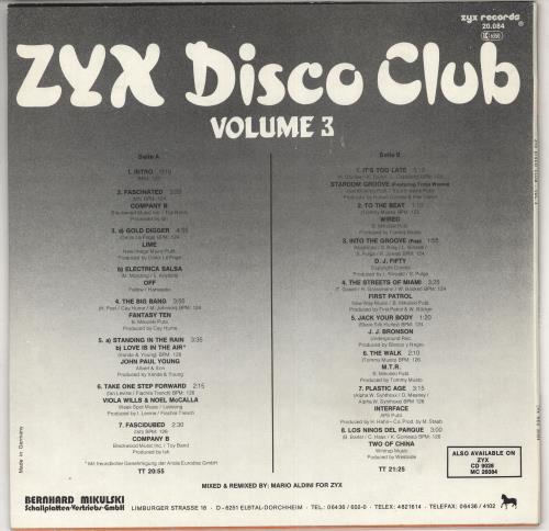 Various-Dance ZYX Disco Club - Volume 3 vinyl LP album (LP record) German D.VLPZY726690