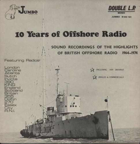 Various-Film, Radio, Theatre & TV 10 Years Of Offshore Radio 2-LP vinyl record set (Double LP Album) UK FVA2LYE499540