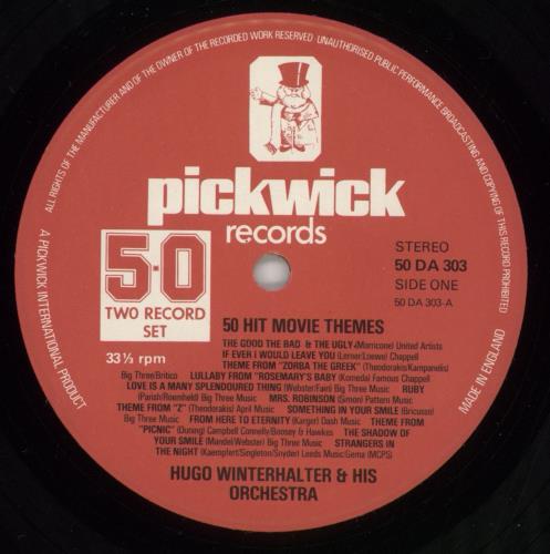 Various-Film, Radio, Theatre & TV 50 Hit Movie Themes vinyl LP album (LP record) UK FVALPHI864383