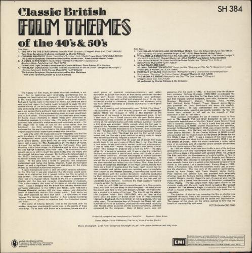 Various-Film, Radio, Theatre & TV Classic British Film Themes Of The 40's & 50's vinyl LP album (LP record) UK FVALPCL623620