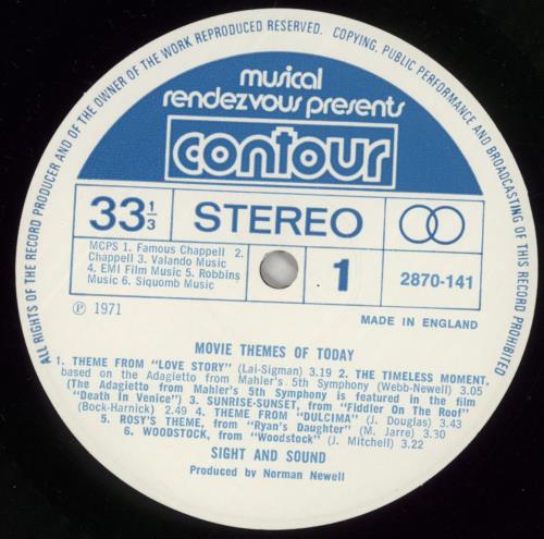 Various-Film, Radio, Theatre & TV Movie Themes Of Today vinyl LP album (LP record) UK FVALPMO864223