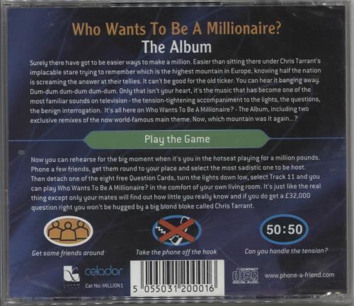 Various-Film, Radio, Theatre & TV Who Wants To Be A Millionaire: The Album - Sealed CD album (CDLP) UK FVACDWH859410
