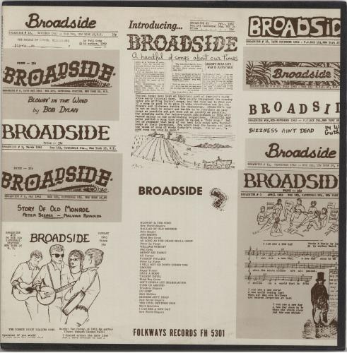 Various-Folk Broadside Ballads Vol. 1 vinyl LP album (LP record) US V-FLPBR719938
