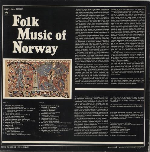 Various-Folk Folk Music Of Norway vinyl LP album (LP record) UK V-FLPFO502219