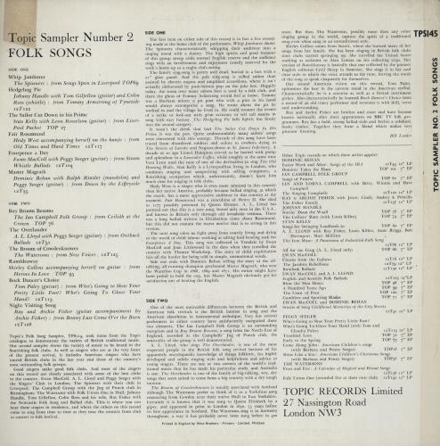 Various-Folk Folk Songs vinyl LP album (LP record) UK V-FLPFO750900