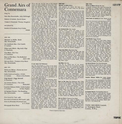 Various-Folk Grand Airs Of Connemara vinyl LP album (LP record) UK V-FLPGR763440