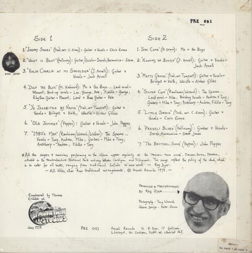 Various-Folk Preseli Folk vinyl LP album (LP record) UK V-FLPPR757571