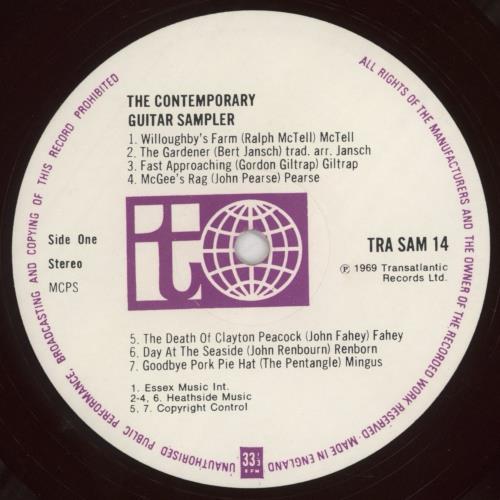 Various-Folk The Contemporary Guitar Sampler vinyl LP album (LP record) UK V-FLPTH712509