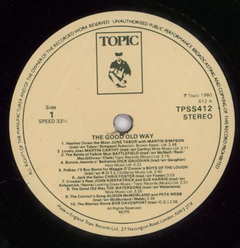 Various-Folk The Good Old Way vinyl LP album (LP record) UK V-FLPTH543766