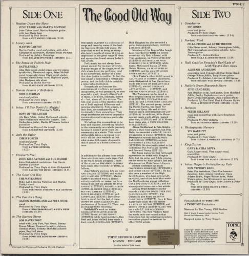 Various-Folk The Good Old Way vinyl LP album (LP record) UK V-FLPTH543766