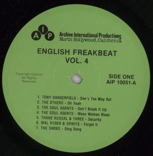 Various-Garage Psych English Freakbeat Volume 4 vinyl LP album (LP record) US 7I7LPEN875944