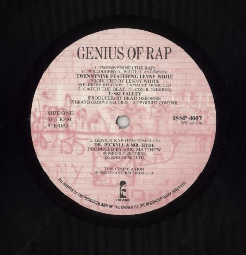 Various-Hip Hop & Rap Genius Of Rap vinyl LP album (LP record) UK VB6LPGE853486