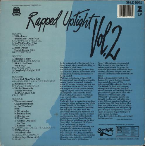 Various-Hip Hop & Rap Rapped Uptight Vol.2 2-LP vinyl record set (Double LP Album) UK VB62LRA874205
