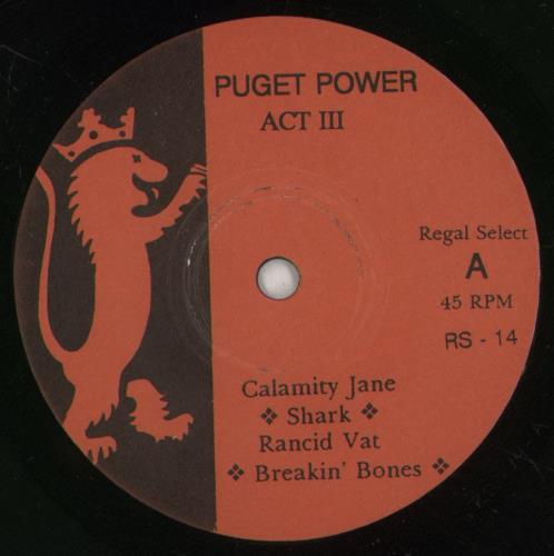 Various-Indie Puget Power III 7" vinyl single (7 inch record / 45) US I-V07PU871086