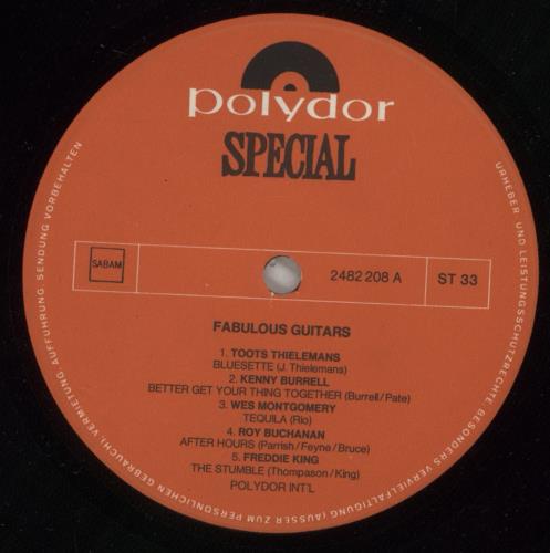 Various-Jazz Fabulous Guitars vinyl LP album (LP record) Belgian V-JLPFA875050