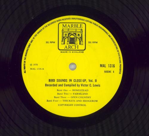 Various-Nature, Birds, Whales & Wildlife Bird Sounds In Close-Up Volume Two vinyl LP album (LP record) UK XAULPBI721028