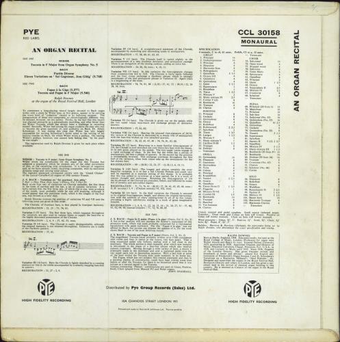 Various-Organs An Organ Recital vinyl LP album (LP record) UK OGNLPAN786849