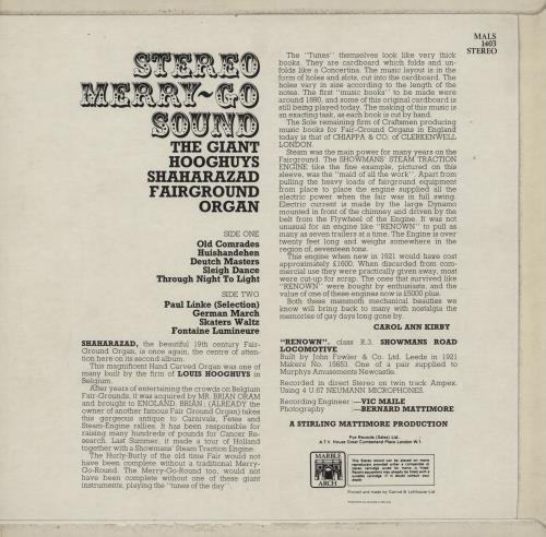 Various-Organs Stereo Merry~Go Sound vinyl LP album (LP record) UK OGNLPST760293