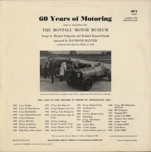 Various-Other Transport 60 Years Of Motoring - EX vinyl LP album (LP record) UK VFWLPYE863768