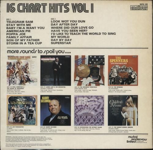 Various-Pop 16 Chart Hits Vol. 1 vinyl LP album (LP record) UK 7VALPCH765542