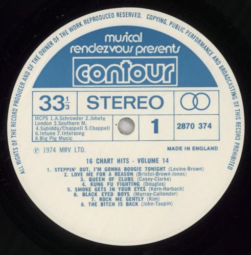 Various-Pop 16 Chart Hits Volume 14 vinyl LP album (LP record) UK 7VALPCH765553