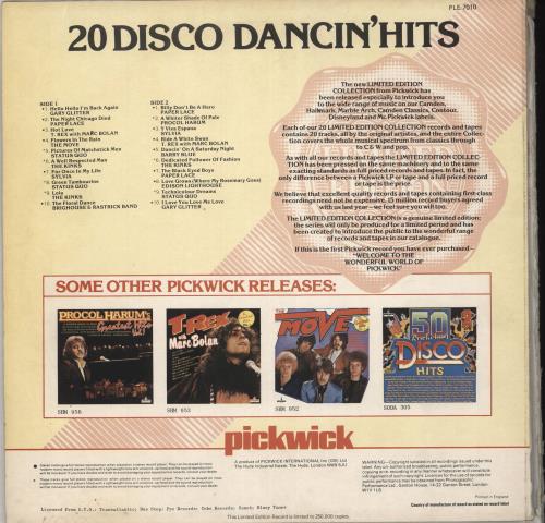 Various-Pop 20 Disco Dancin' Hits vinyl LP album (LP record) UK 7VALPDI712228