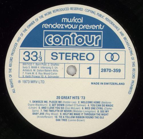 Various-Pop 20 Great Hits Of '73 vinyl LP album (LP record) UK 7VALPGR652859