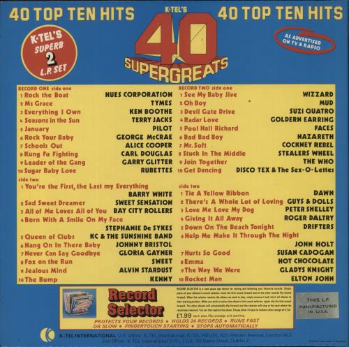 Various-Pop 40 Supergreats 2-LP vinyl record set (Double LP Album) UK 7VA2LSU411725
