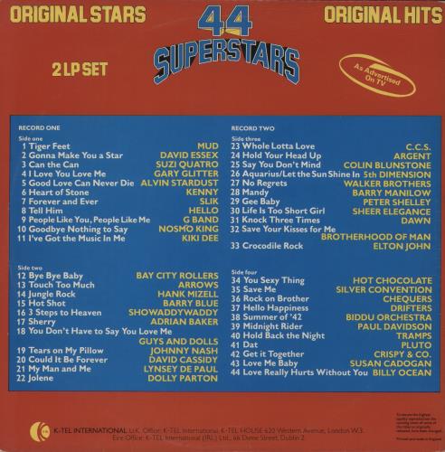 Various-Pop 44 Superstars 2-LP vinyl record set (Double LP Album) UK 7VA2LSU666126