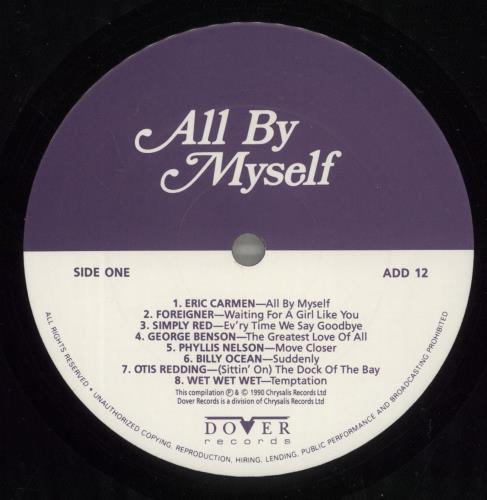 Various-Pop All By Myself vinyl LP album (LP record) UK 7VALPAL571767