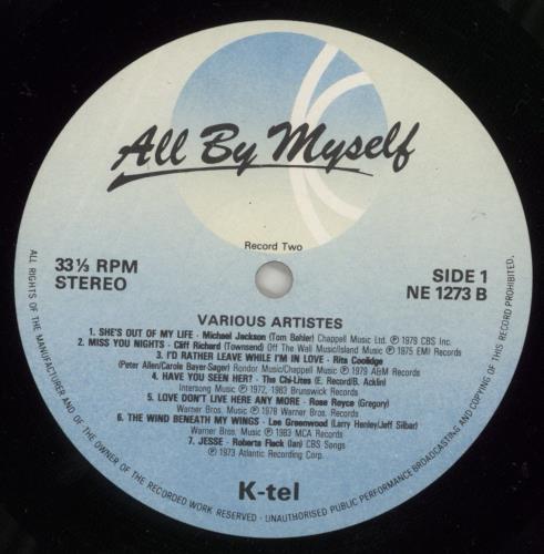 Various-Pop All By Myself 2-LP vinyl record set (Double LP Album) UK 7VA2LAL703418