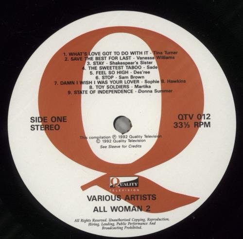 Various-Pop All Woman 2 vinyl LP album (LP record) UK 7VALPAL877091